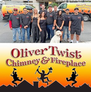 Oliver Twist Chimney & Fireplace Logo