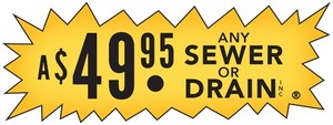 A 49.95 Any Sewer Or Drain Logo