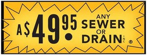 A 49.95 Any Sewer Or Drain Logo