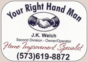 Your Right Hand Man, Home Improvement Specialist Logo