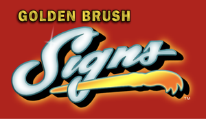 Golden Brush Signs Logo