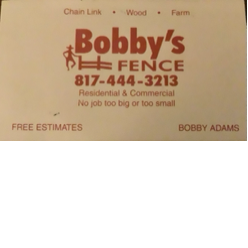 Bobby's Fence Logo