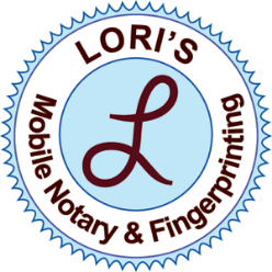 Lori's Mobile Notary & Fingerprinting Logo
