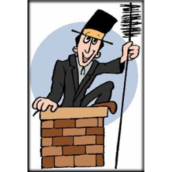 Up On the Roof, LLC Chimney Sweep Logo